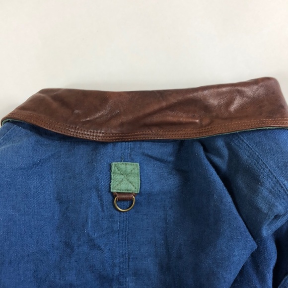 Field & Stream Vintage Linen/Cotton Lamb Leather Zip/Button Jacket - Picture 11 of 16